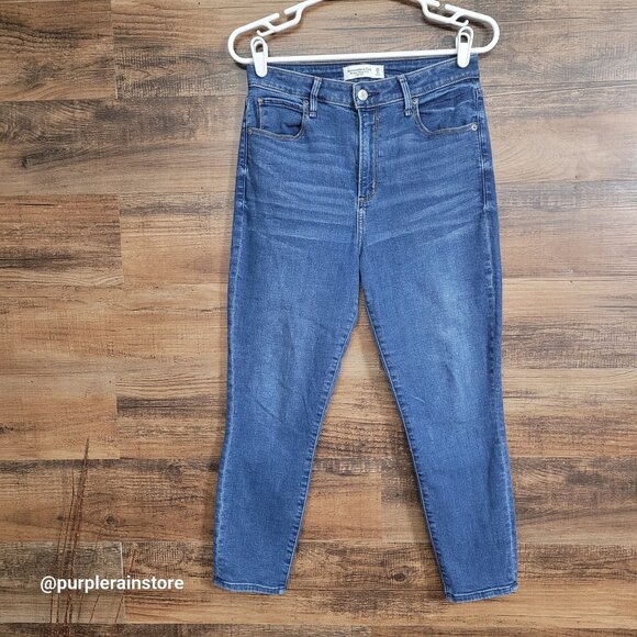 Abercrombie & Fitch Jeans 8 S Curve Love Super Skinny Ankle High Rise - Picture 1 of 10